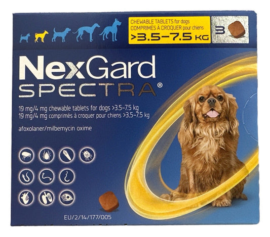 Nexgard Spectra S (3.5-7.5kg) (Box of 3's)