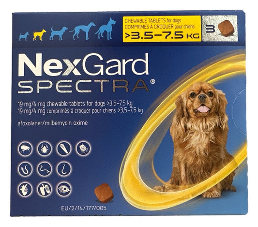 Nexgard Spectra S (3.5-7.5kg) (Box of 3's)