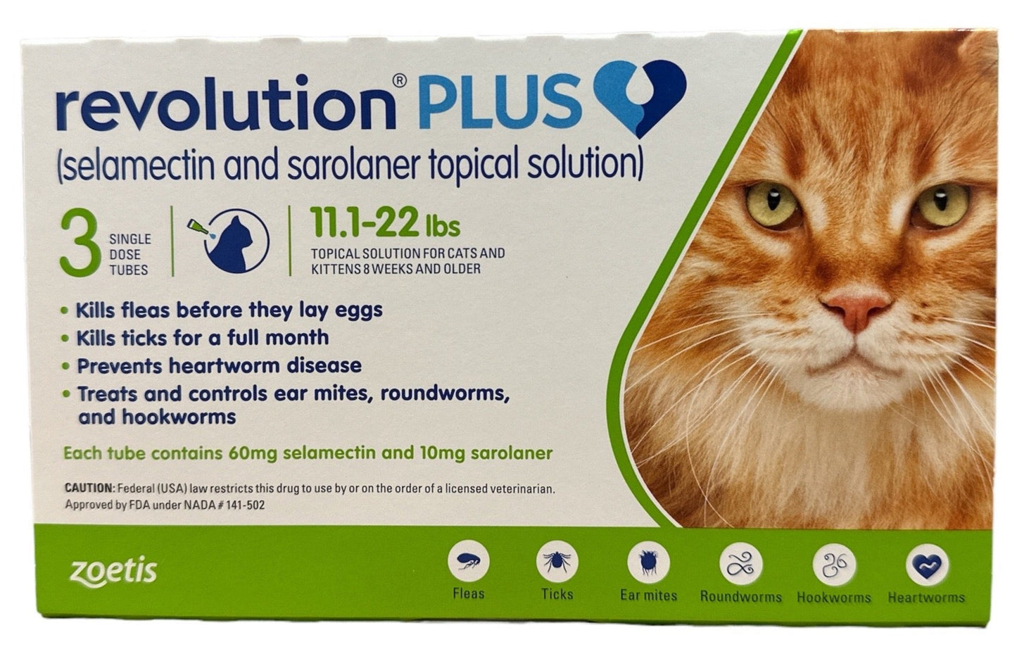 Revolution Plus Spot on Green (11.1 - 22lbs) (Box of 3's)