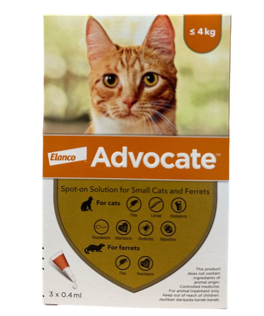 Advocate Spot- on Cat (<4kg) (Box of 3's)