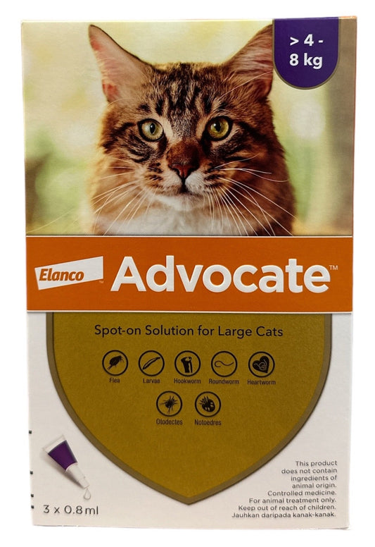 Advocate Spot- on Cat (4-8kg) (Box of 3's)