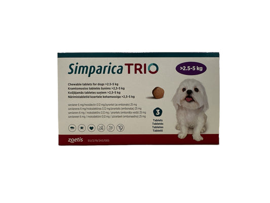 Simparicia Trio Purple (>2.5 - 5kg) (Box of 3's)